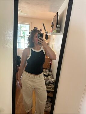 GAP Modern Tank Top Navy with White Trim